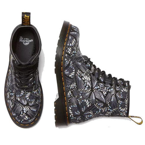 Dr Martens Pascal Butterfly Suede Boot 8 Up Black/Grey